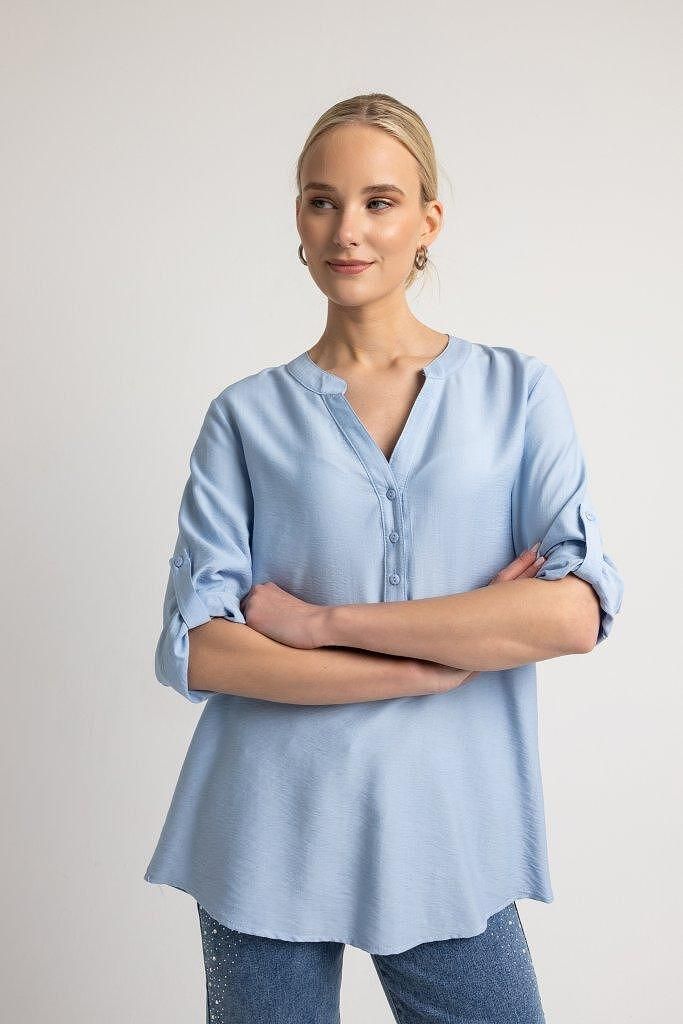 Open Μπλούζα αέρινη γαλάζια