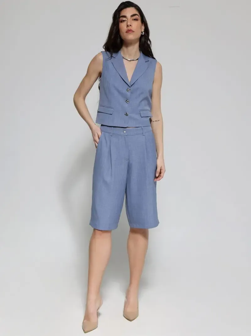 Σετ Γυναικείο Κοντό Γιλέκο με βερμούδα