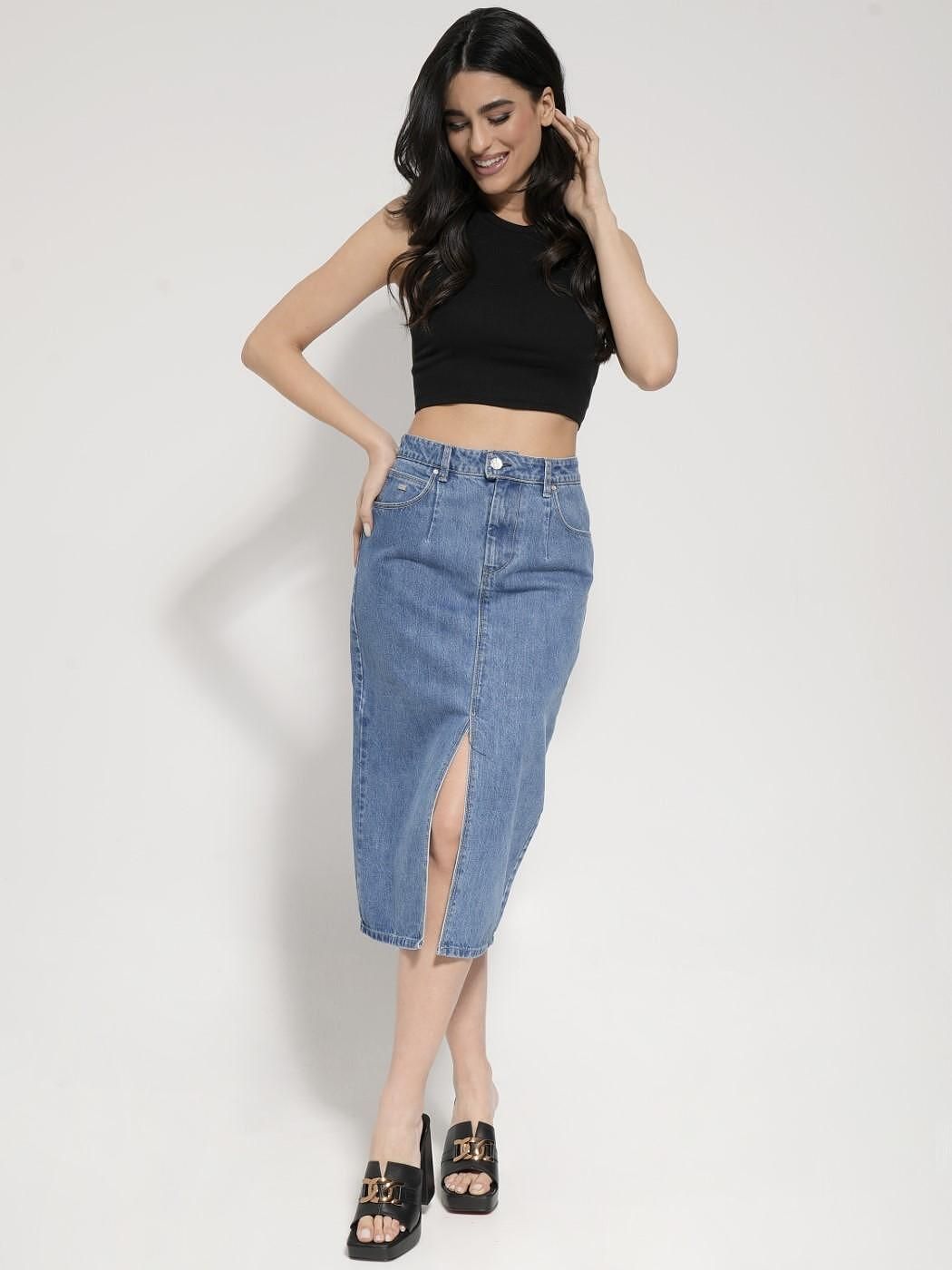 Tresor Jean Φούστα Midi Ψηλόμεση