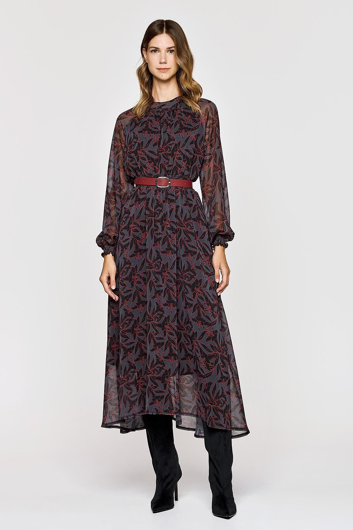 Dejavu Εμπριμέ Midi Φόρεμα