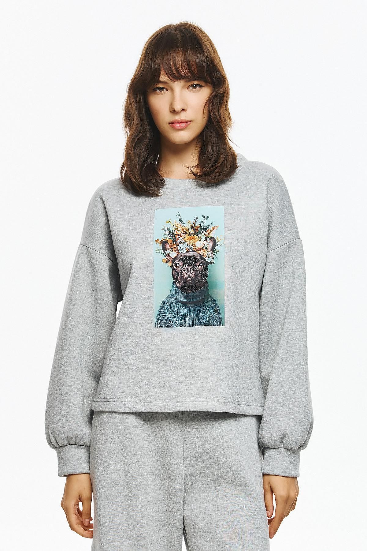 Dejavu/Unitee Φούτερ-Μπλούζα με Τύπωμα