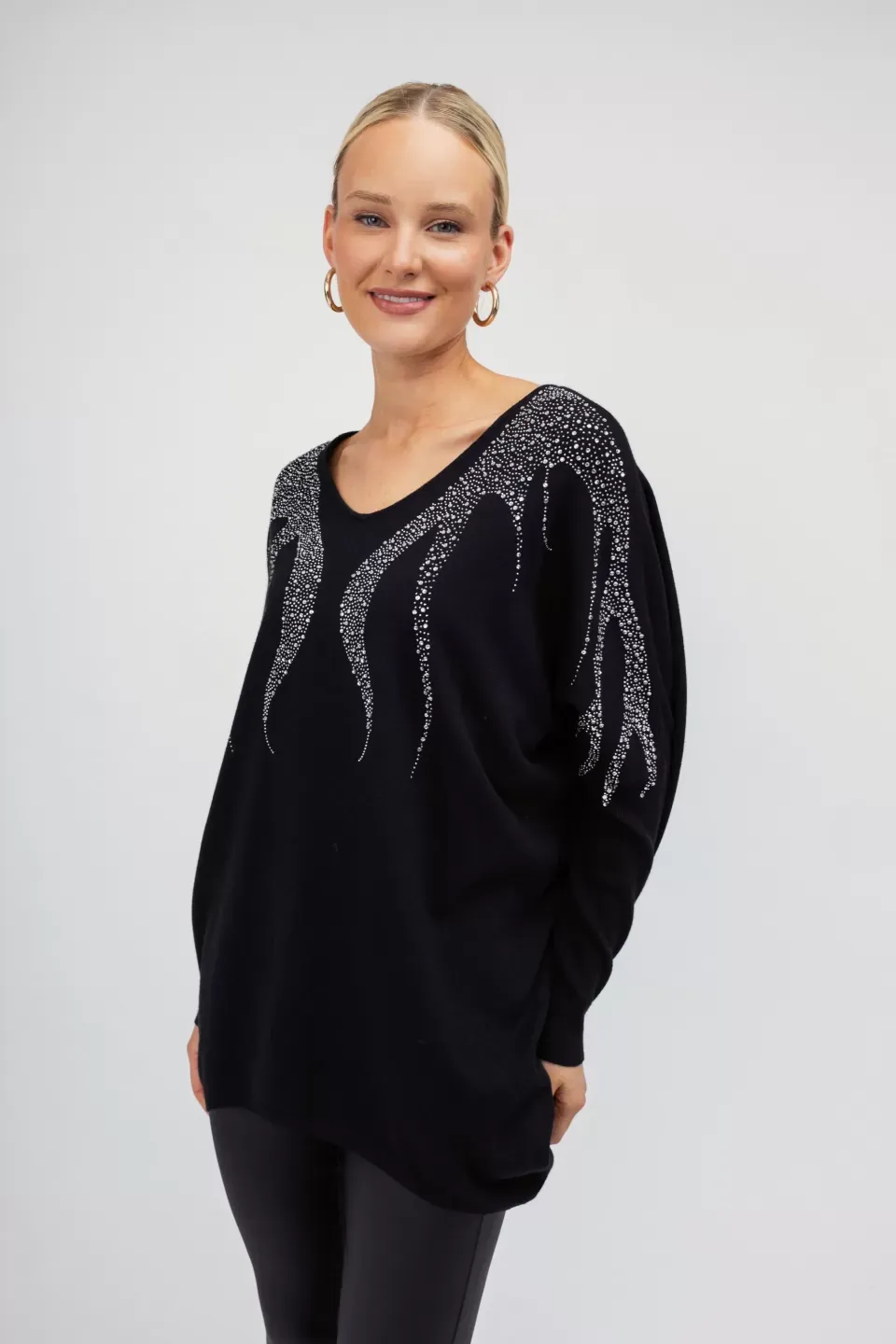 OPEN  Πουλόβερ με Στρας