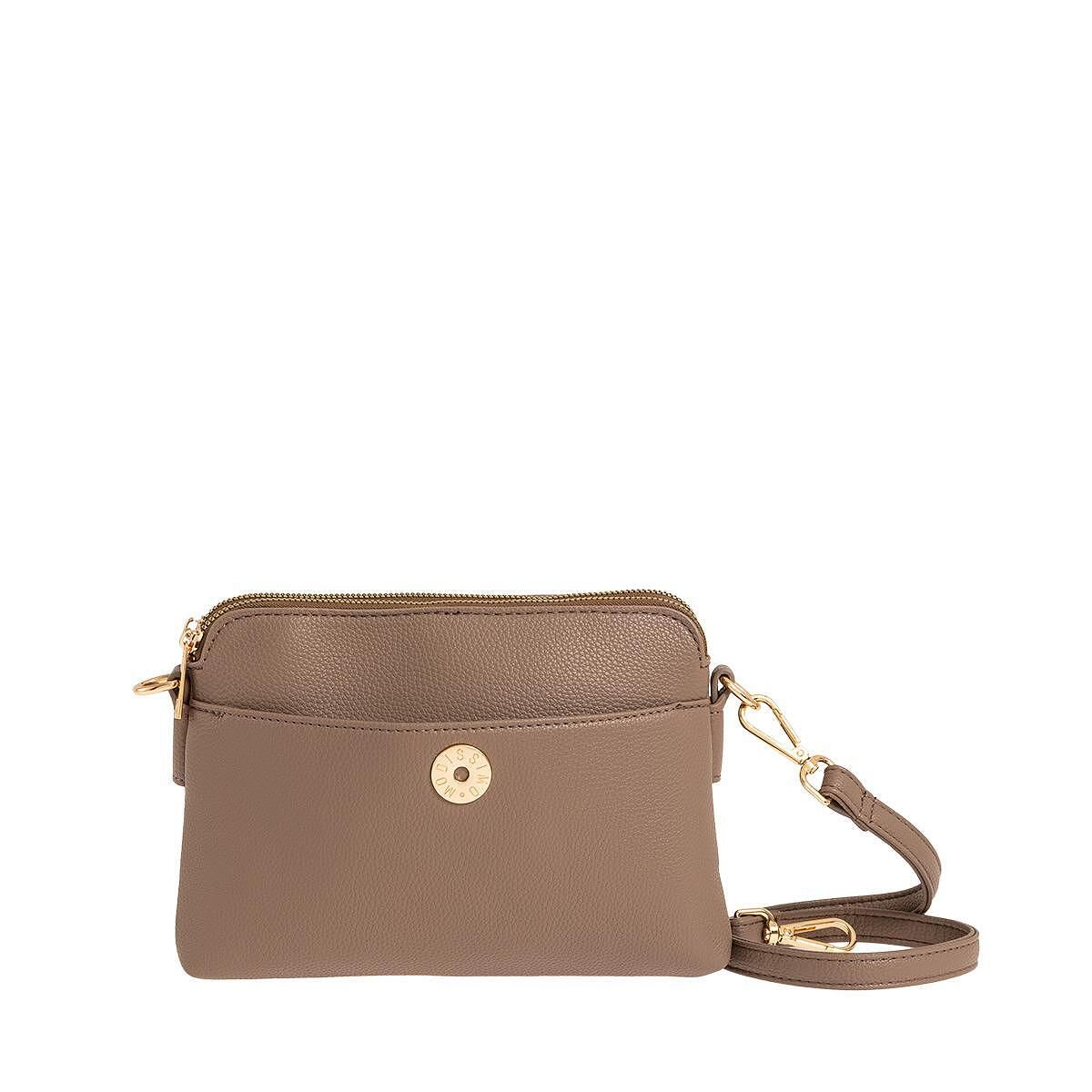 MODISSIMO Τσαντάκι Χιαστί με Τρία Φερμουάρ