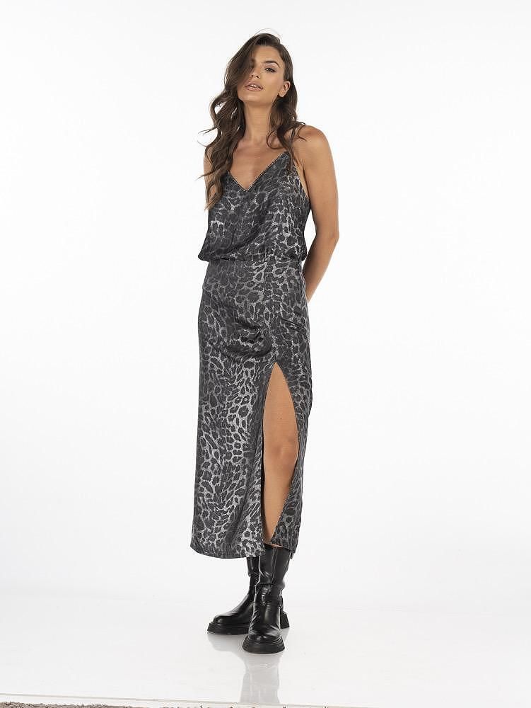 We coss Φούστα animal με άνοιγμα μπροστά