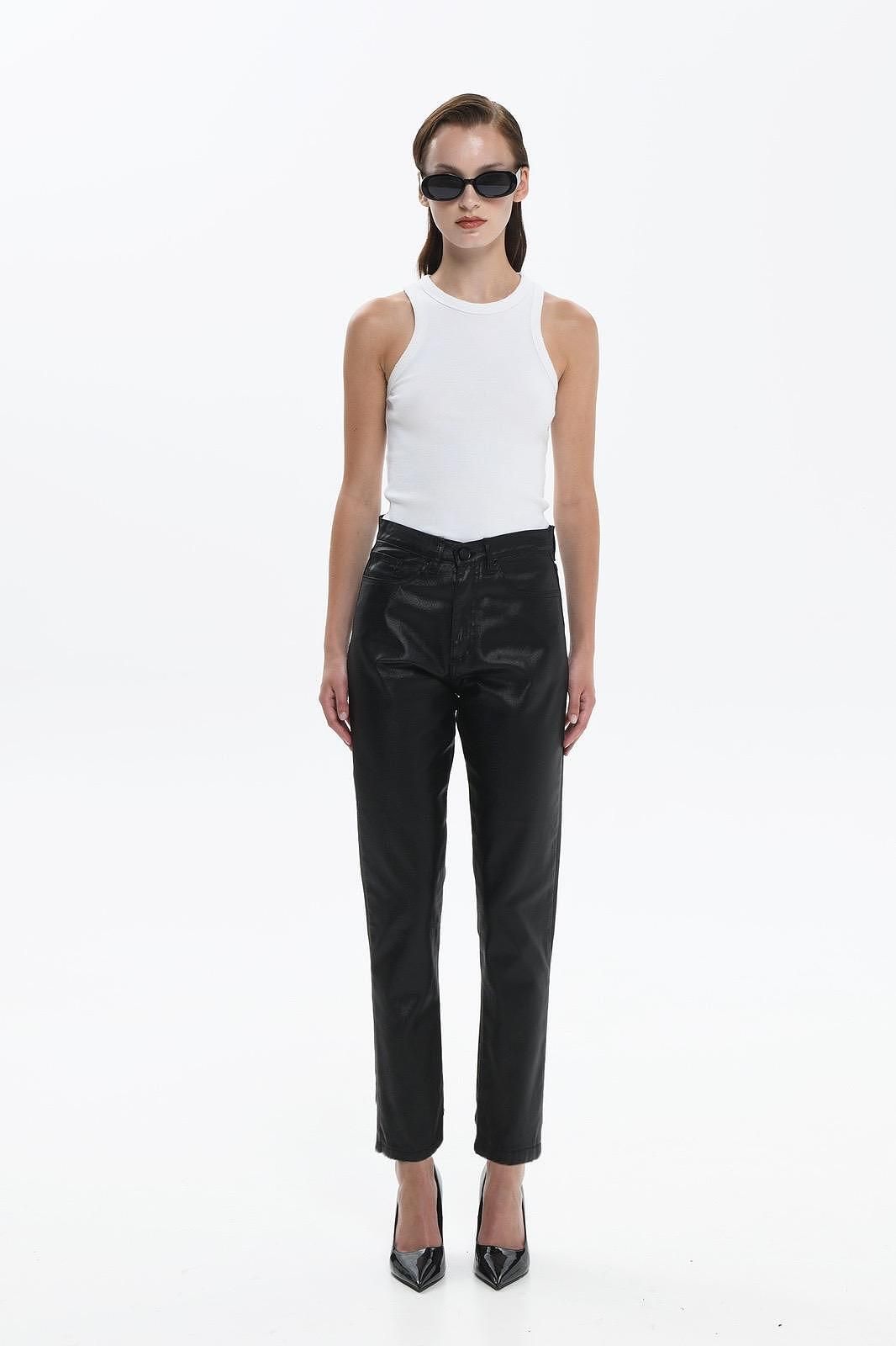 Sac&Co Angella Foll Pants Black Denim