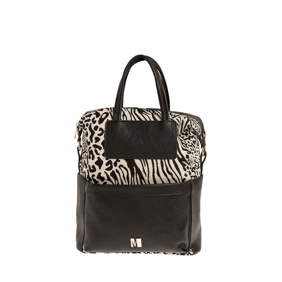 MODISSIMO Τσάντα πλάτης με ύφασμα λεοπάρ