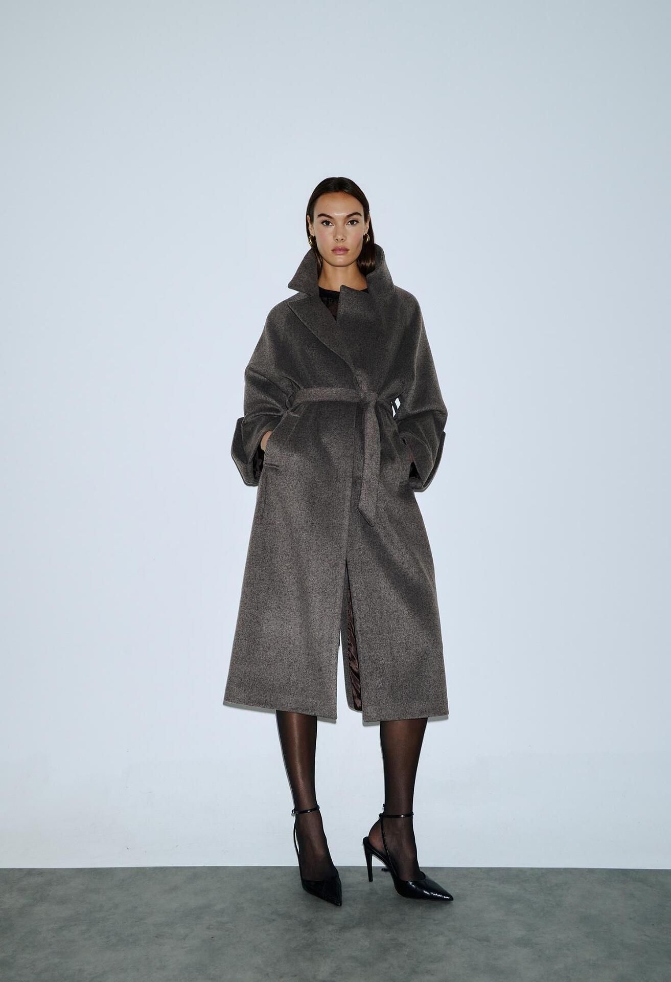 Dejavu Μακρύ Παλτό με Λεπτομέρεια Κουμπιού στα Μανίκια | Καφέ