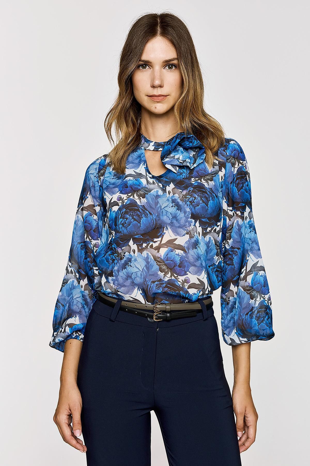 Dejavu Εμπριμέ Πουκάμισο με Καρφίτσα