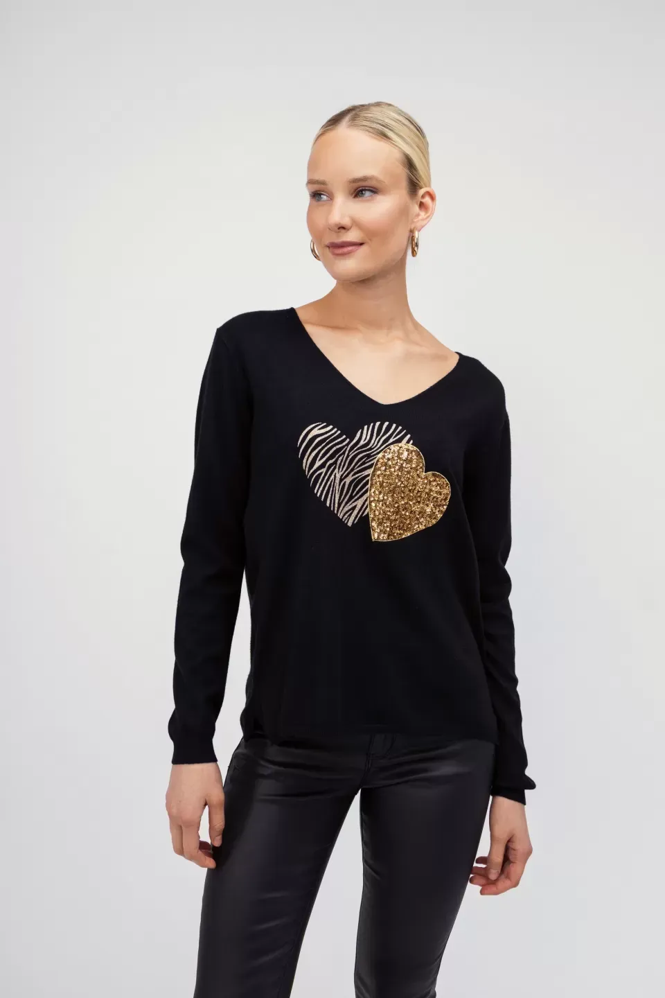 OPEN Πουλόβερ-Μπλούζα με Στάμπα Καρδιά