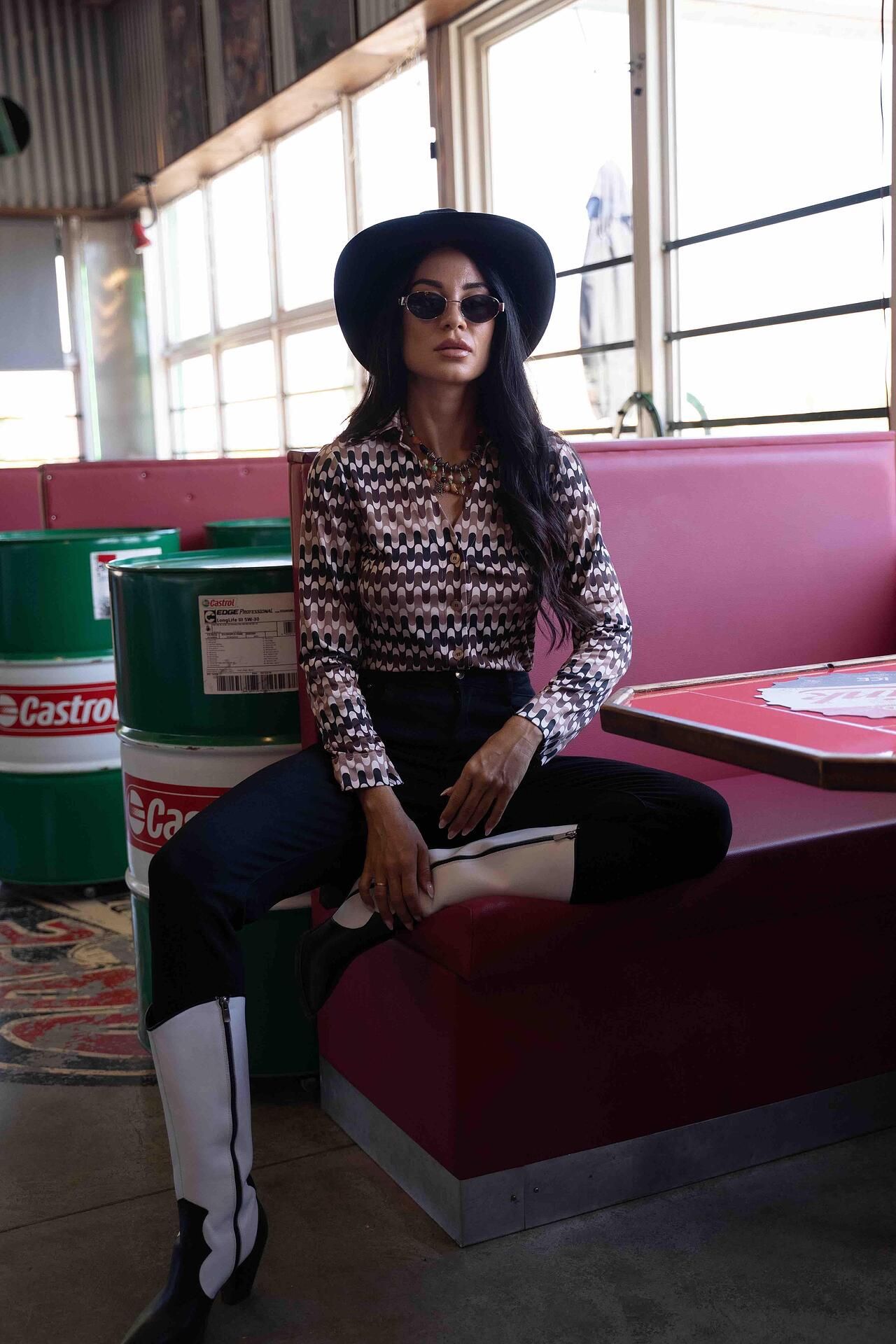 Πουκάμισο ελαστικό εμπριμέ