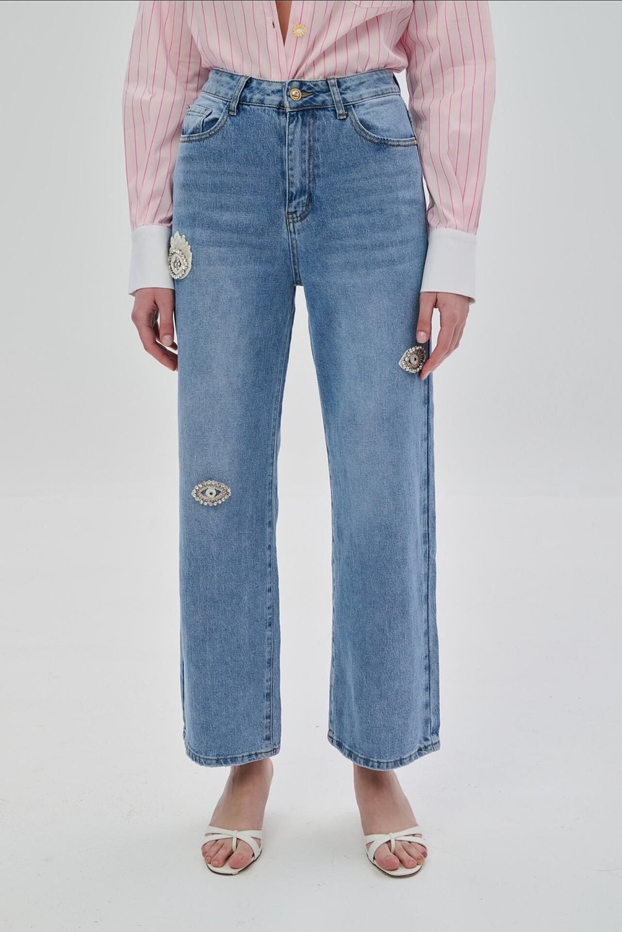 Cinderella παντελόνι τζίν με μάτια