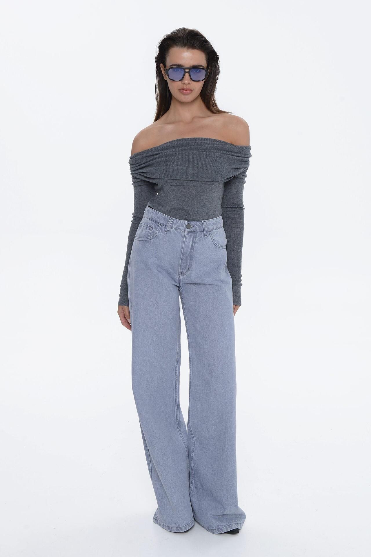 Sac&Co Belen Wide Leg Platinum Grey