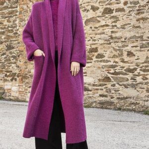 Aggel Παλτό με αλπακά magenta