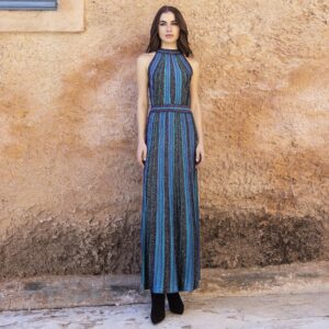 Aggel Σετ Lurex πολύχρωμη μίντι φούστα με αμάνικο τοπ