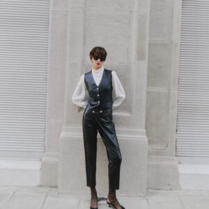 Dejavu Δερματίνη Παντελόνι με επανότισμα