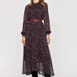 Dejavu Εμπριμέ Midi Φόρεμα