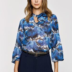 Dejavu Εμπριμέ Πουκάμισο με Καρφίτσα