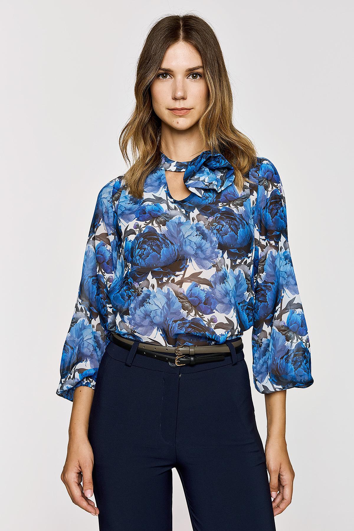 Dejavu Εμπριμέ Πουκάμισο με Καρφίτσα