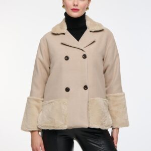 Dejavu πανωφόρι με γουνα στα μανικια