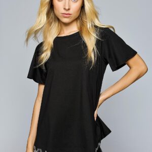 Cinderella Βαμβακερή Μπλούζα με Lazer και Στρας στο Τελείωμαc