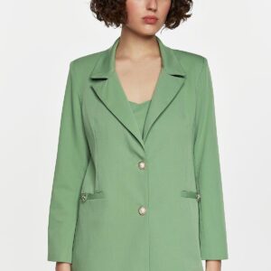 Dejavu Σακάκι με Φαρδιά Παντελόνα με Πιέτες