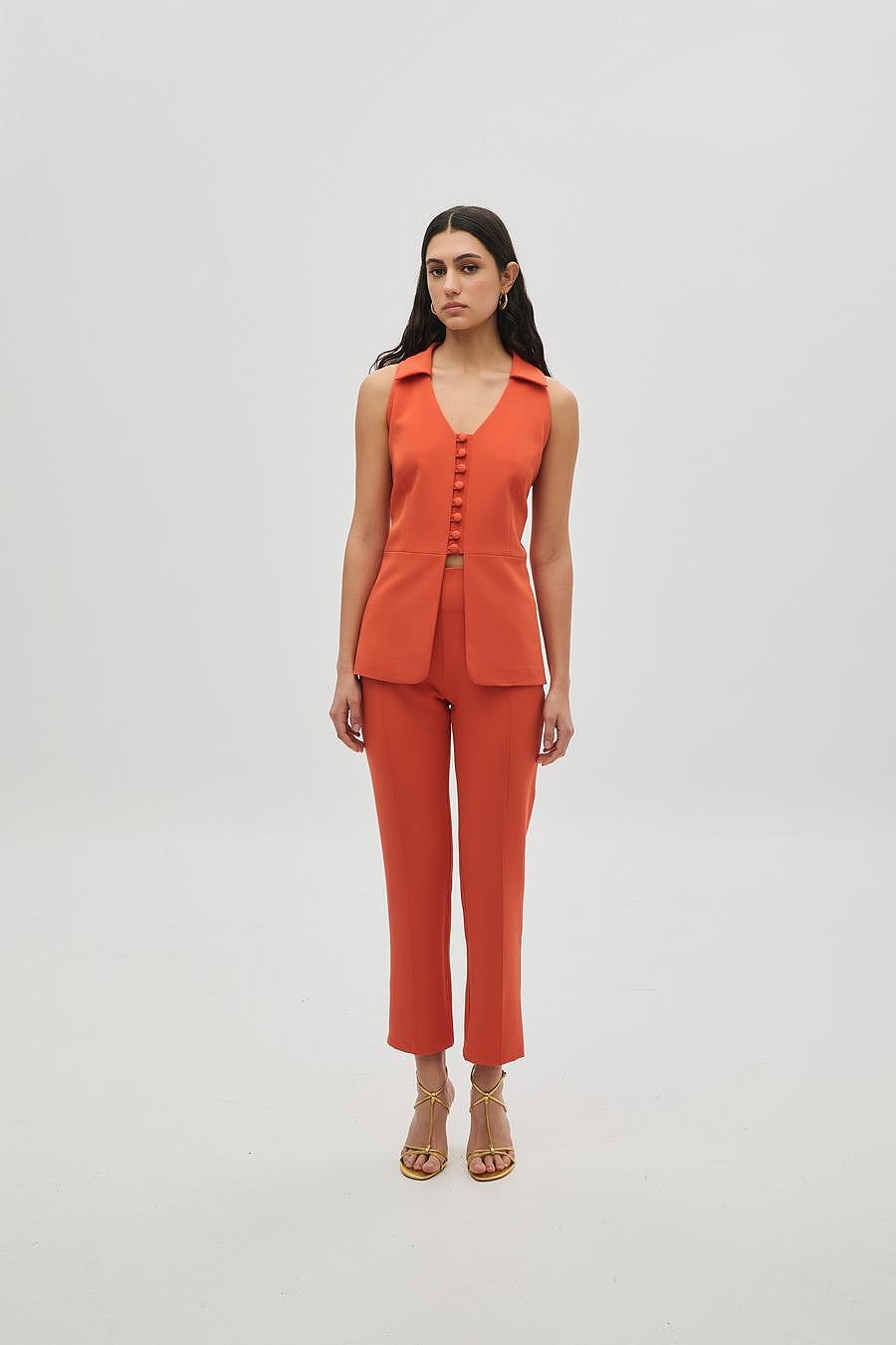 Dejavu Σετ παντελόνι με νερβίρ και γιλέκο