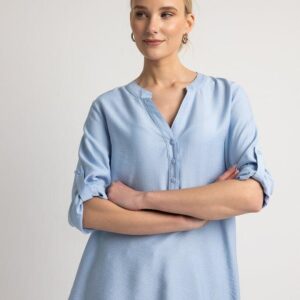 Open Μπλούζα αέρινη γαλάζια