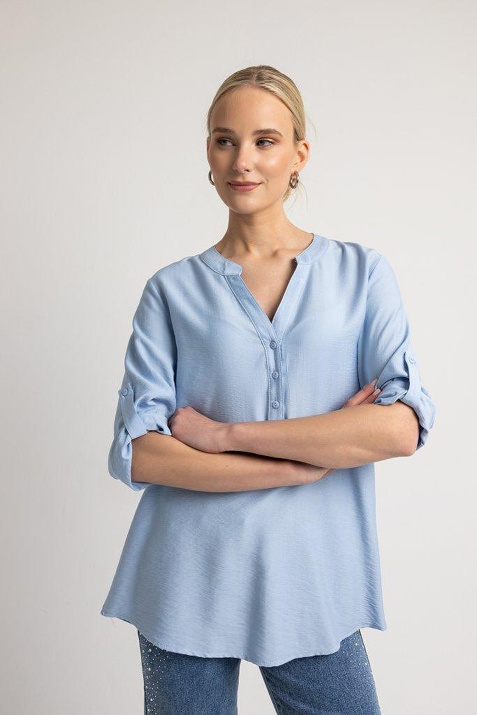 Open Μπλούζα αέρινη γαλάζια