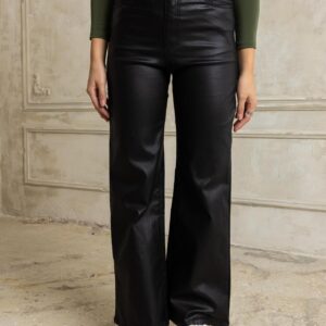 Open Παντελόνι δερματίνη σε ίσια γραμμή