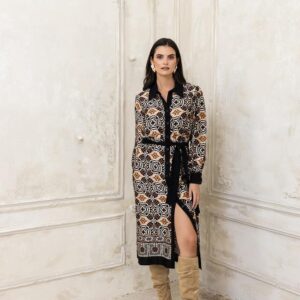 Open Φόρεμα σεμιζιέ σε ίσια γραμμή