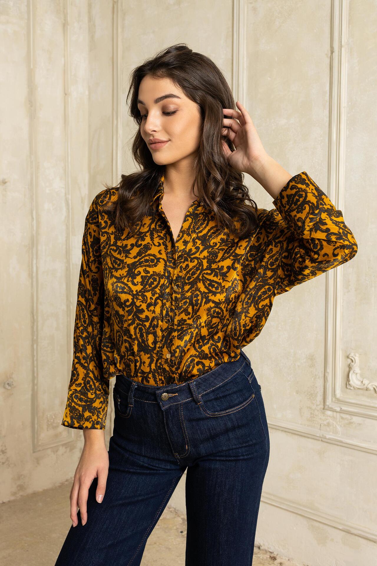 Open Πουκάμισο με λαχούρια