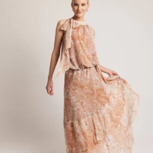 Open Σετ αμάνικο με σχέδια πορτοκαλί