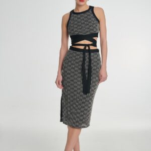 Dejavu Ψηλόμεση Πλεκτή Φούστα