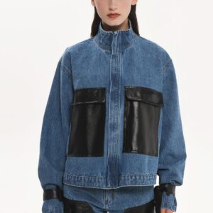 Sac&Co Aelina Jacket Mid Blue Denim