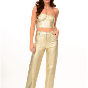 We coss Παντελόνι Cargo χρυσό