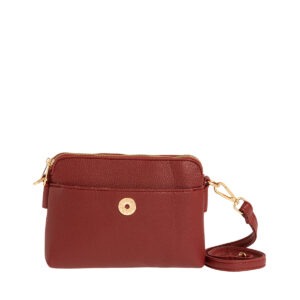 MODISSIMO Τσαντάκι Χιαστί με Τρία Φερμουάρ