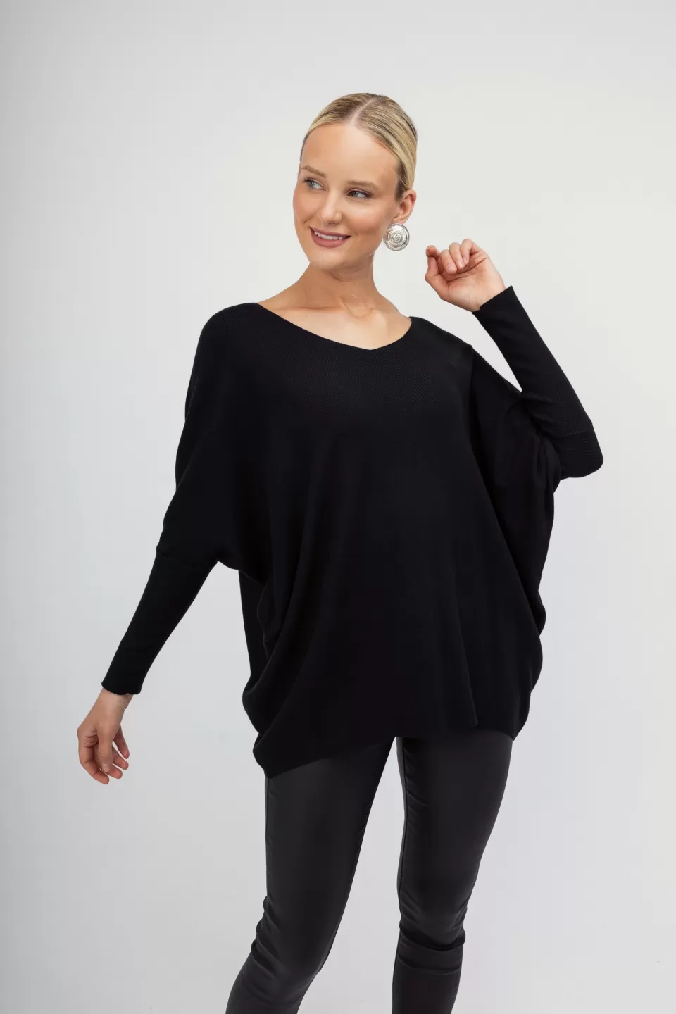 OPEN Πουλόβερ με Στρας στη Πλάτη σε Σχέδιο Πεταλούδας