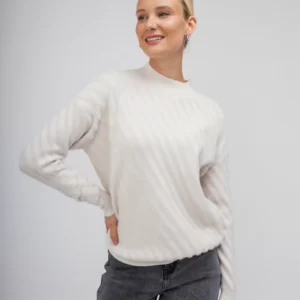 OPEN Πουλόβερ-Μπλούζα με Βελουτέ Υφή