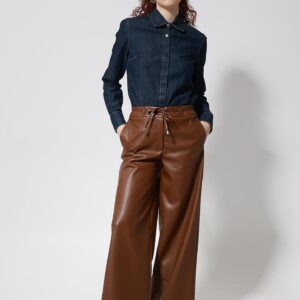 Tresor ''OPHELIA'' Παντελόνι Δερματίνη - Κάμελ