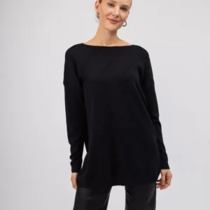 OPEN Πουλόβερ Μονόχρωμο με Ιδιαίτερο Σχέδιο