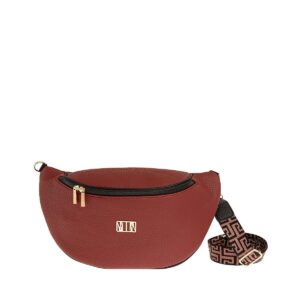 MODISSIMO Τσαντάκι Χιαστί Μπανάνα με Δίχρωμο Ιμάντα