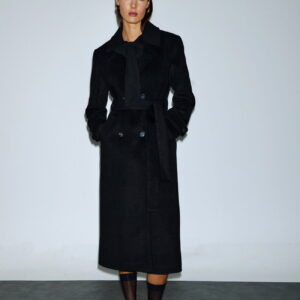 Dejavu Μακρύ Παλτό με Κουμπιά | Μαύρο