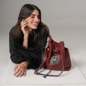 Lavita " PIXIE SCARLET" Χειροποίητη Δερμάτινη Τσάντα