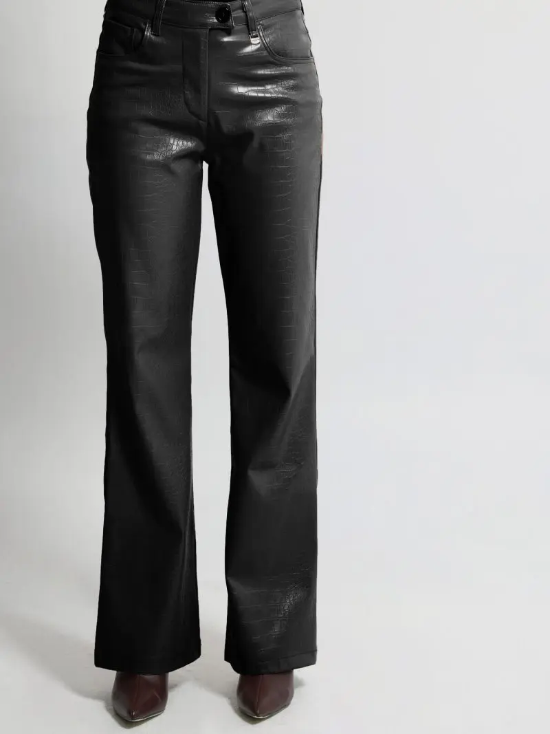 Tresor &Pi;&alpha;&nu;&tau;&epsilon;&lambda;ό&nu;&iota; Eco Leather Bootcut | &Mu;&alpha;ύ&rho;&omicron; Croco