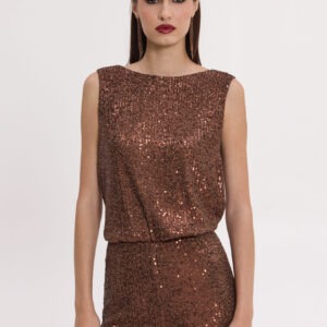 Donna Martha Σετ με Παγιέτα | Καφέ