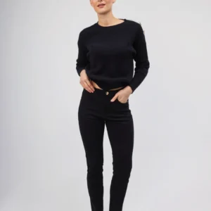 Open Παντελόνι Υφασμάτινο Ελαστικό | Μαύρο