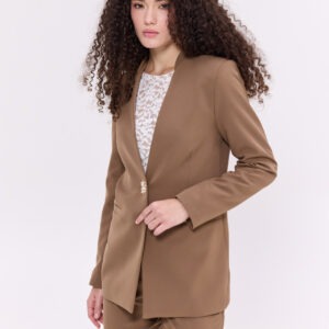 Donna Martha Κοστούμι με Χρυσό Κουμπί | Καφέ