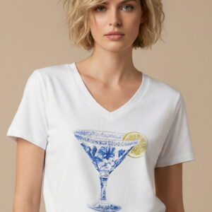 Unitee T-shirt με Τύπωμα Blue Martini