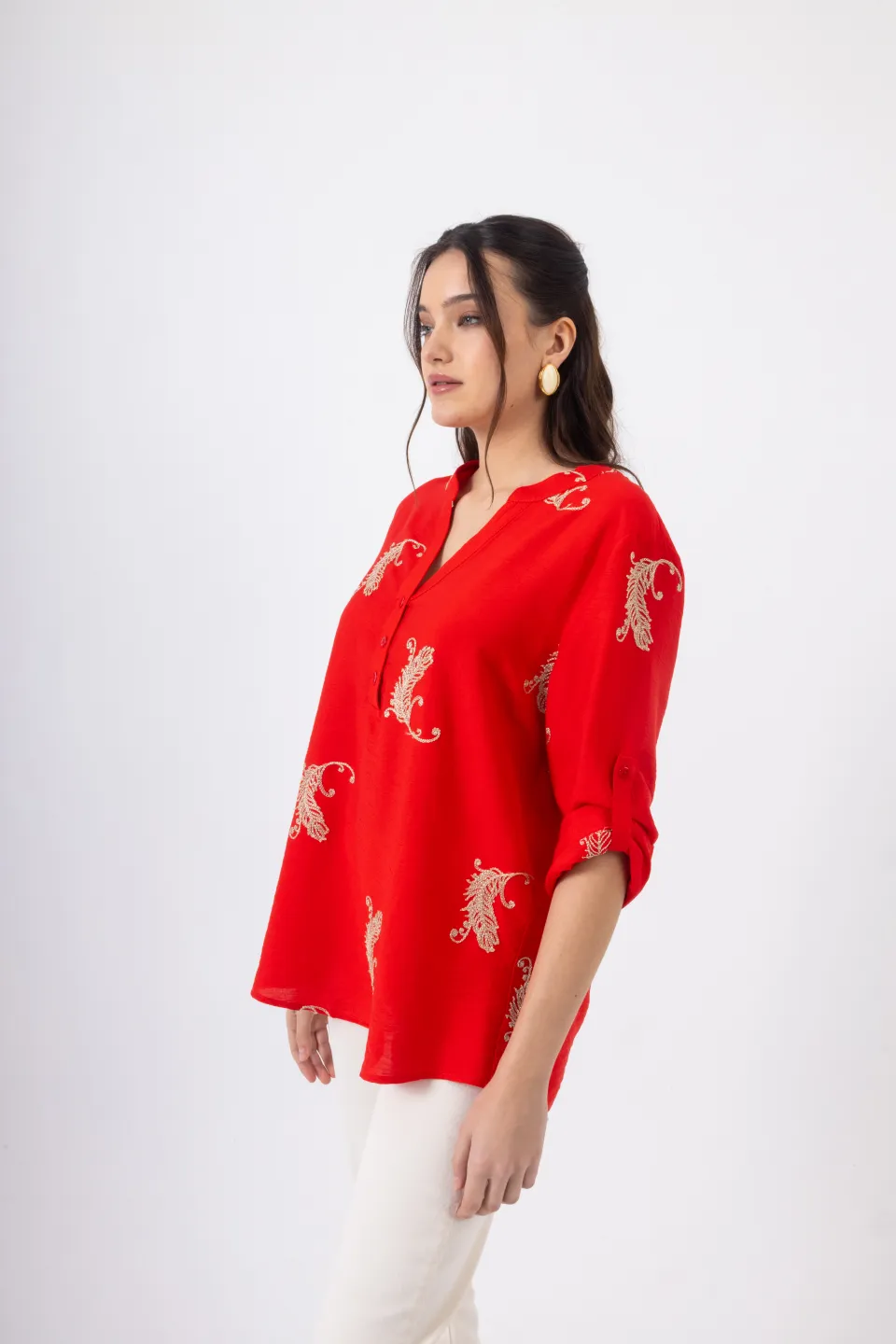 Open Πουκαμίσα με Χρυσά Λαχούρια