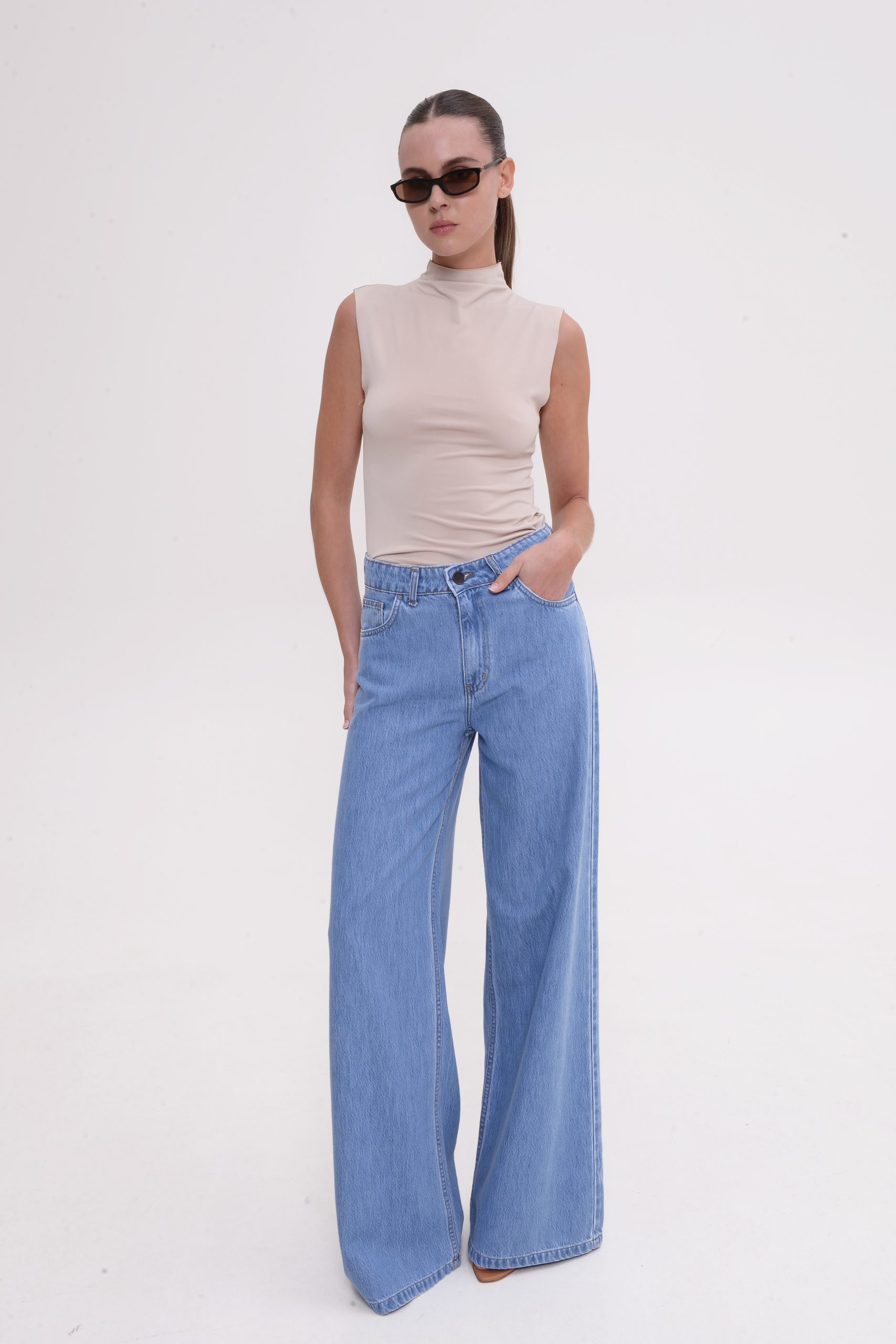 Sac&Co Belen Pants | Mid Blue